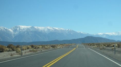 Getting away can bring you many new ideas. Lost highway near Eastern Sierra, CA